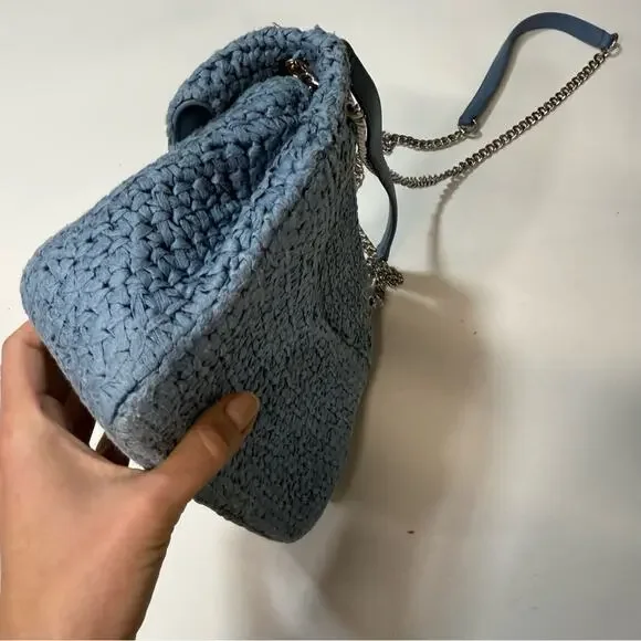 Sandro RAFFIA YZA BAG blue - Picture 4 of 9